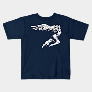 Angel Wings (white print) Kids T-Shirt